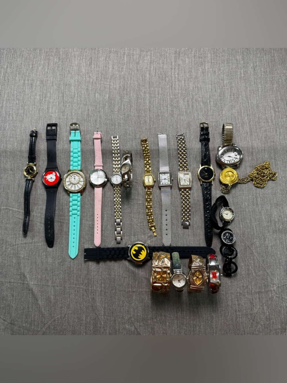 Vintage Modern Women's Fashion Watch Lot 19 Pc Untested/Parts Estate Jewelry Mix